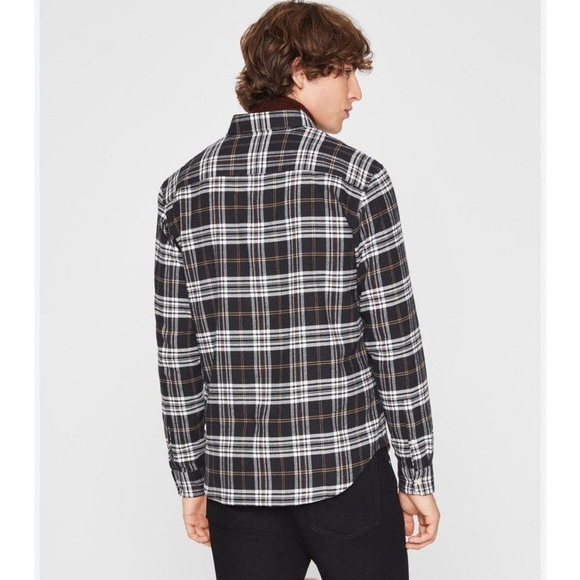 Club Monaco Black and White Plaid Shirt - Picture 3 of 8